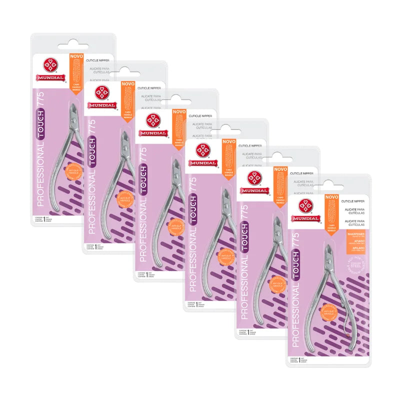 KIT 6 ALICATES CUTÍCULA 775 PROFESSIONAL TOUCH INOX