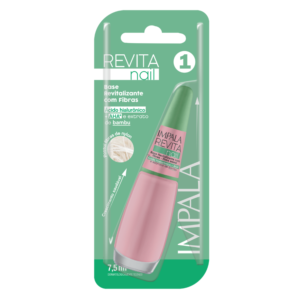 BASE REVITALIZANTE COM FIBRAS IMPALA ROSA SWEET -Revita nail