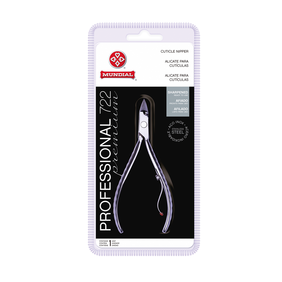 Kit 6 Alicates de Cutículas 722 premium inox