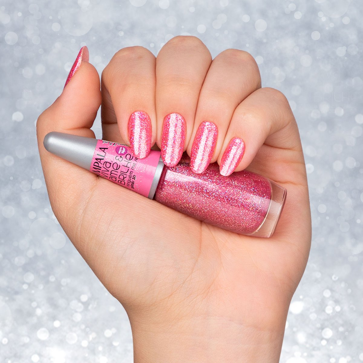 ESMALTE IMPALA VIVA AME E BRILHE GLITTER 3D NINGUEM ME SEGURA