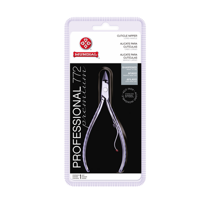 ALICATE CUTICULA 772 CABO LONGO PROFESSIONAL PREMIUM INOX MUNDIAL