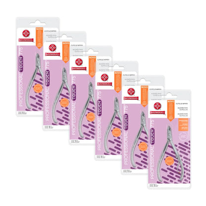 KIT 6 ALICATES CUTÍCULA 775 PROFESSIONAL TOUCH INOX