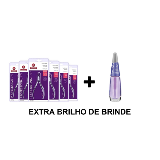 KIT 6 ALICATES DE CUTÍCULA 777 PROFESSIONAL INOX