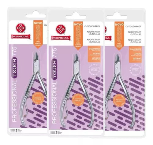 KIT 3 ALICATES CUTÍCULA 775 PROFESSIONAL TOUCH INOX