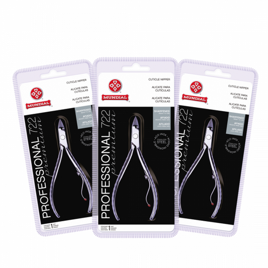 Kit 3 Alicates de Cutículas 722 premium inox
