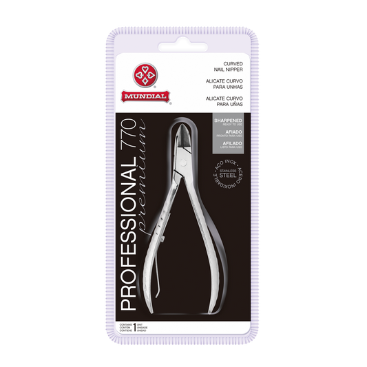 ALICATE UNHA 770 CURVO PROFESSIONAL PREMIUM INOX MUNDIAL
