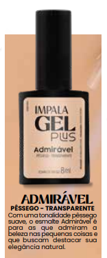 Esmalte Gel - Impala Gel Plus - Transparente - Admiravel