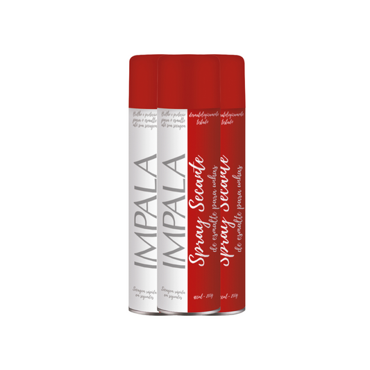 KIt 3 Spray Secante de Esmalte Para Unhas Impala
