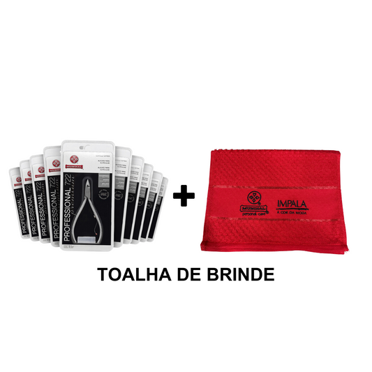 Kit 10 Alicates de Cutículas 722 premium inox