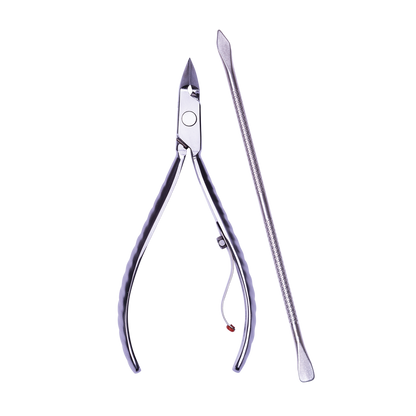 ALICATE CUTICULA 778-E COM ESPATULA DUPLA PROFESSIONAL PREMIUM INOX MUNDIAL