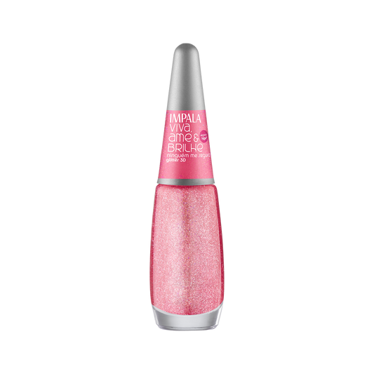 ESMALTE IMPALA VIVA AME E BRILHE GLITTER 3D NINGUEM ME SEGURA